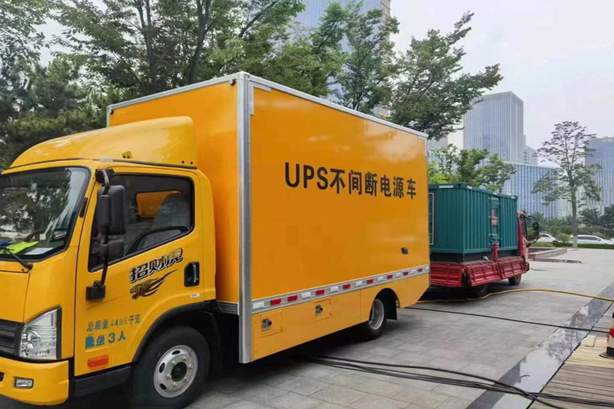 个旧发电机租赁施工现场