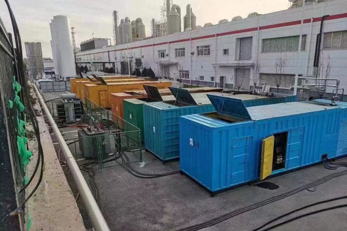个旧发电机租赁施工现场